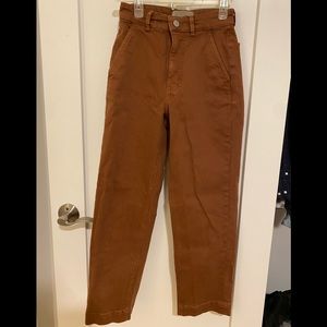 Everlane straight leg crop 0 cocoa brown